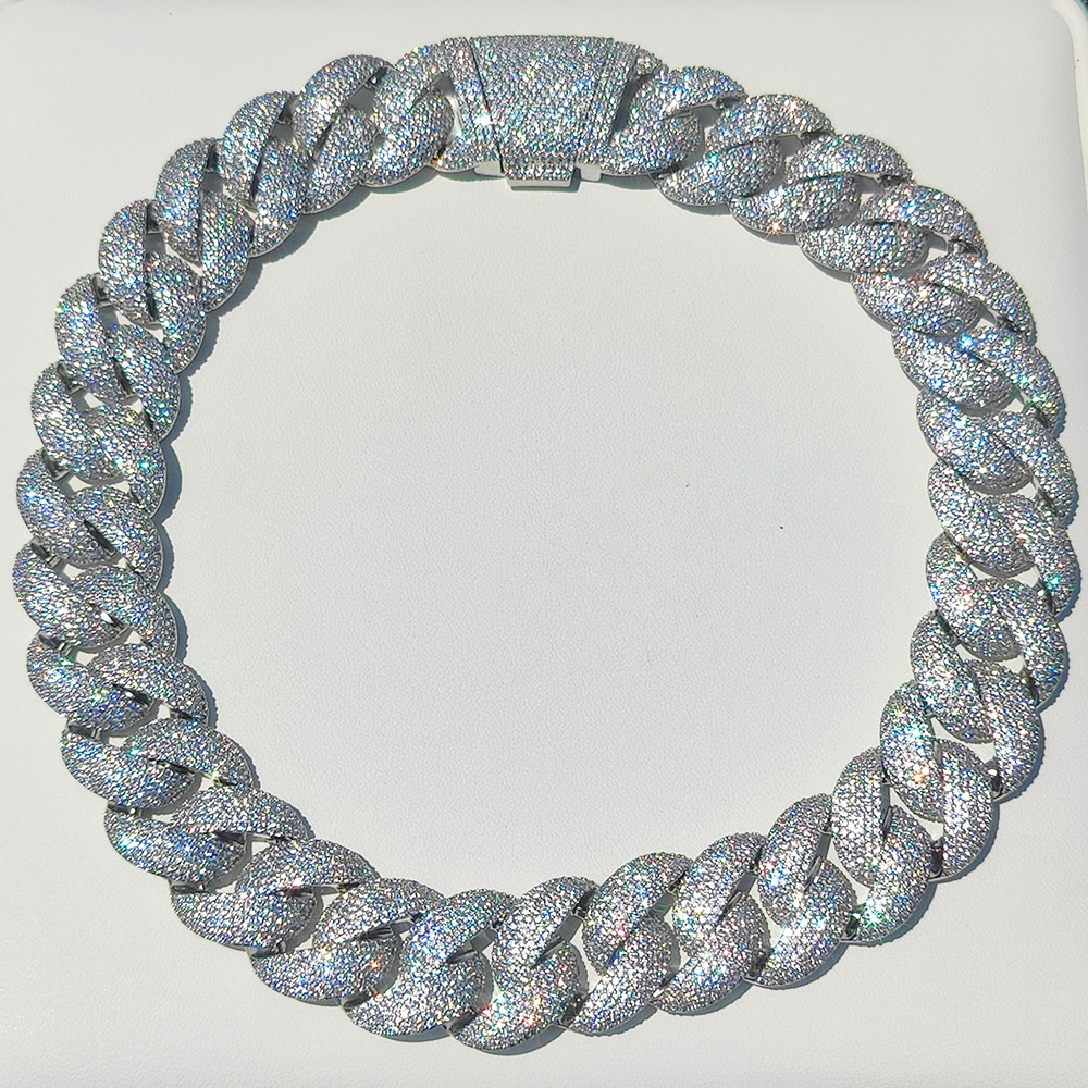 Cuban Link Chain 12Mm - Luksusowy łańcuch kubański 24MM, 6 rzędów,