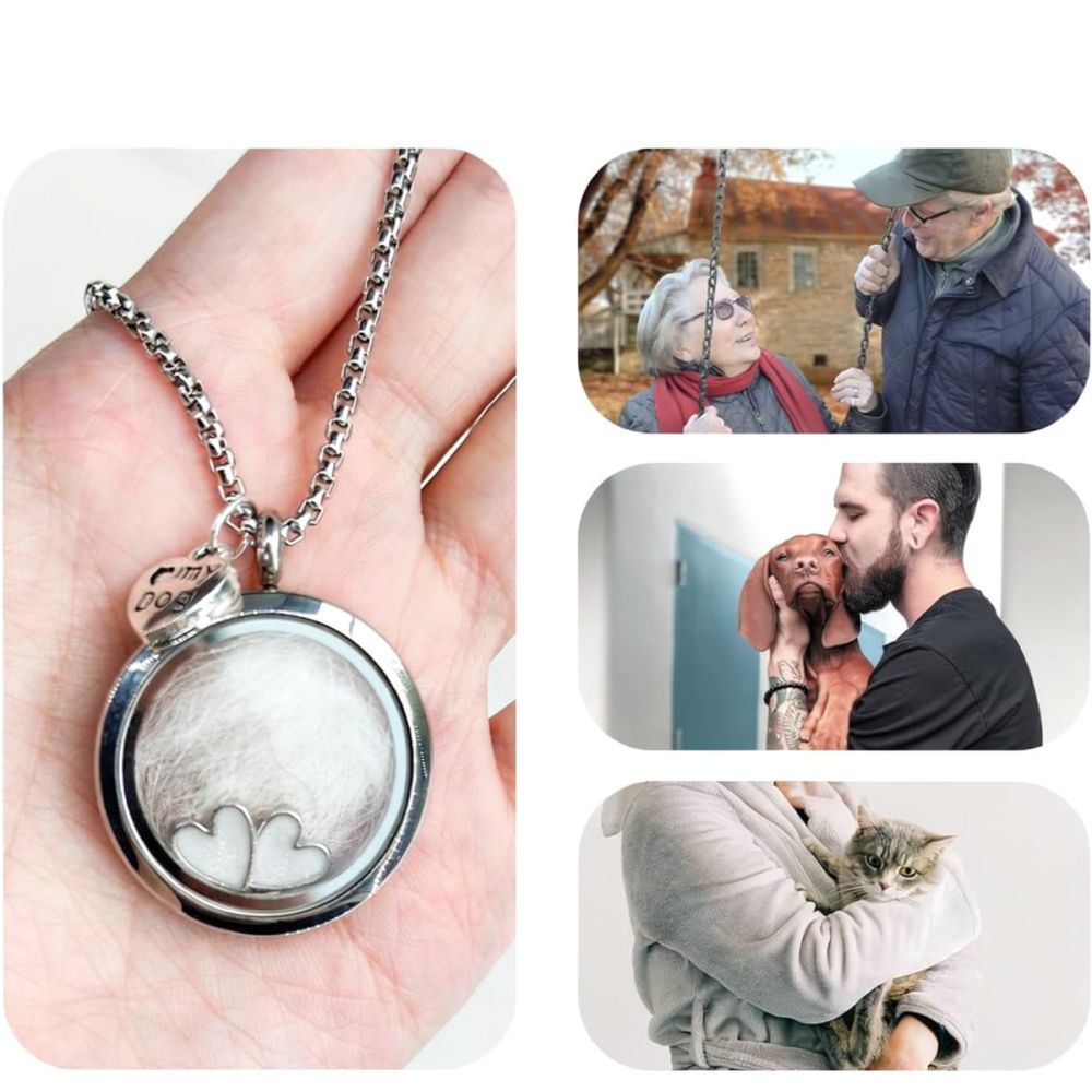 Heart Locket Necklace Photo - Naszyjnik ze stali nierdzewnej w kształcie