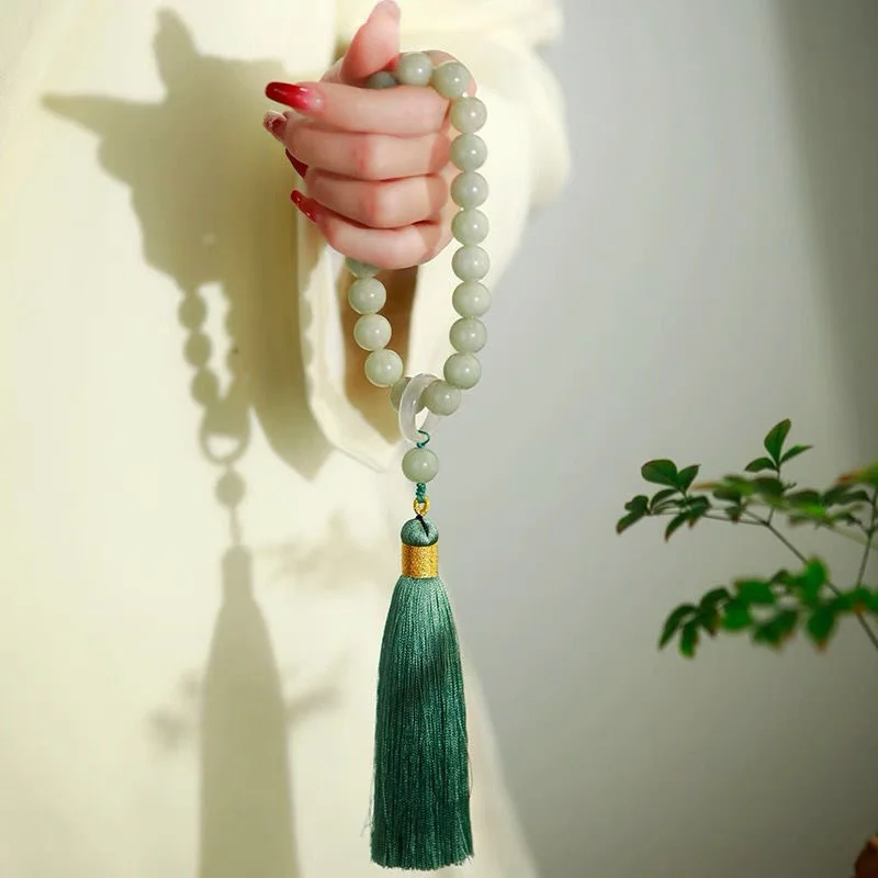 Necklaces - Zielonego jadeitu kamień 12mm koraliki bransoletka