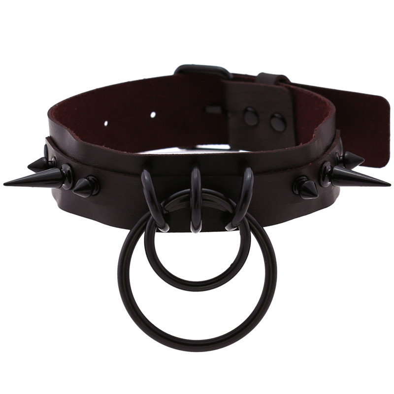 2021 Różowy Gothic Punk Spike  – Goth Punk Spike Choker recenzja i cena