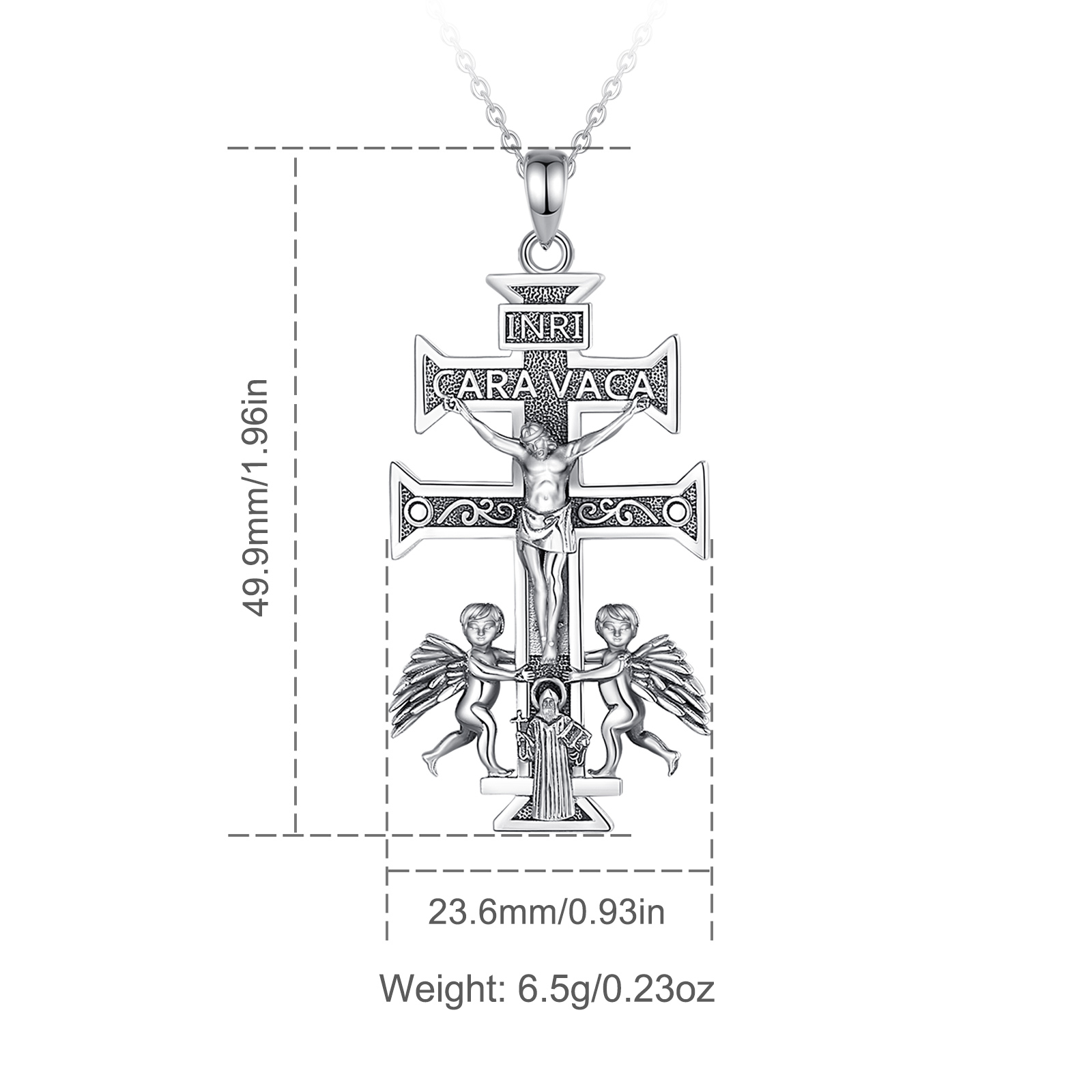 Eudora 925 srebro Caravaca krz – 925 Sterling Silver Chain Necklace Men recenzja i cena