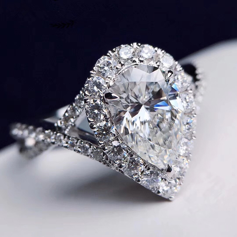 Pierścionek damski z moissanit – Moissanite Engagement Ring 1 Carat recenzja i cena