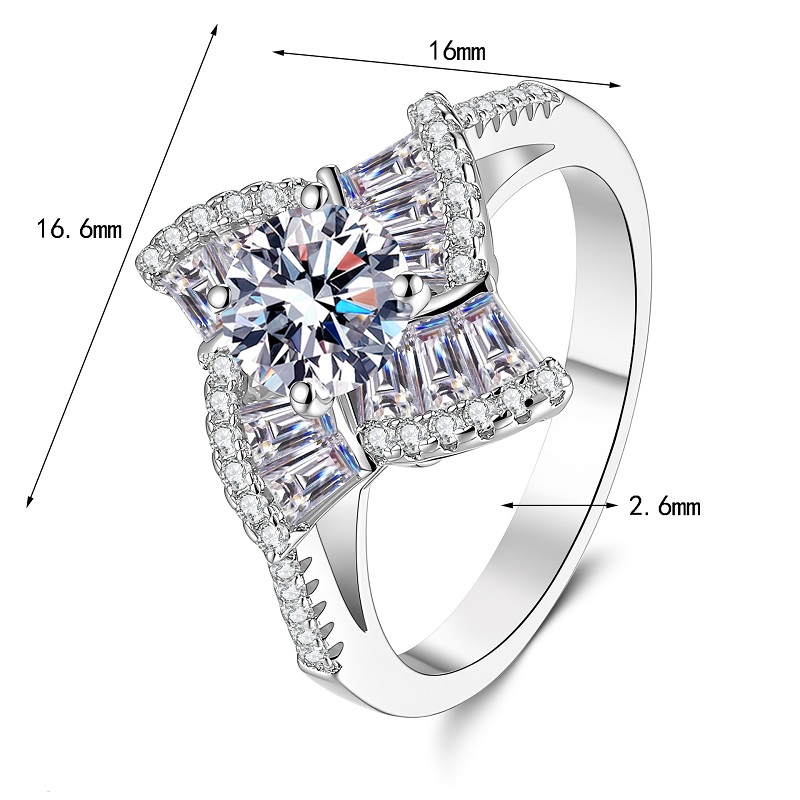 Pierścionki Apaison z moissani – Moissanite Engagement Ring 1 Carat recenzja i cena