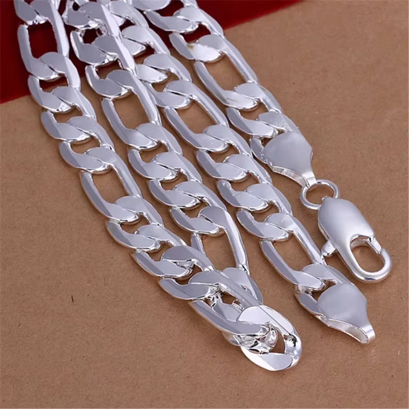 Męski naszyjnik ze srebra prób – Cuban Link Chain 12Mm recenzja i cena