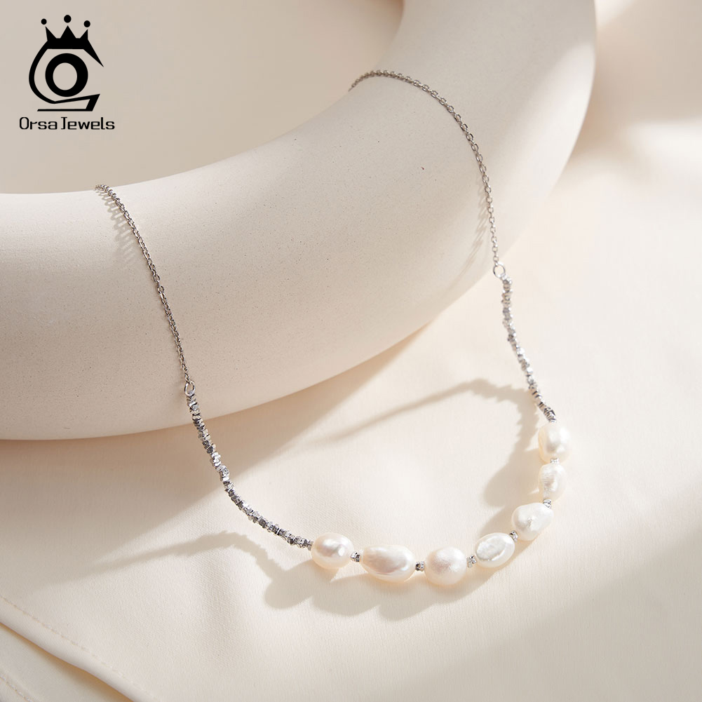 ORSA JEWELS Vintage 925 Sterli – Pearl Choker Necklace Vintage recenzja i cena