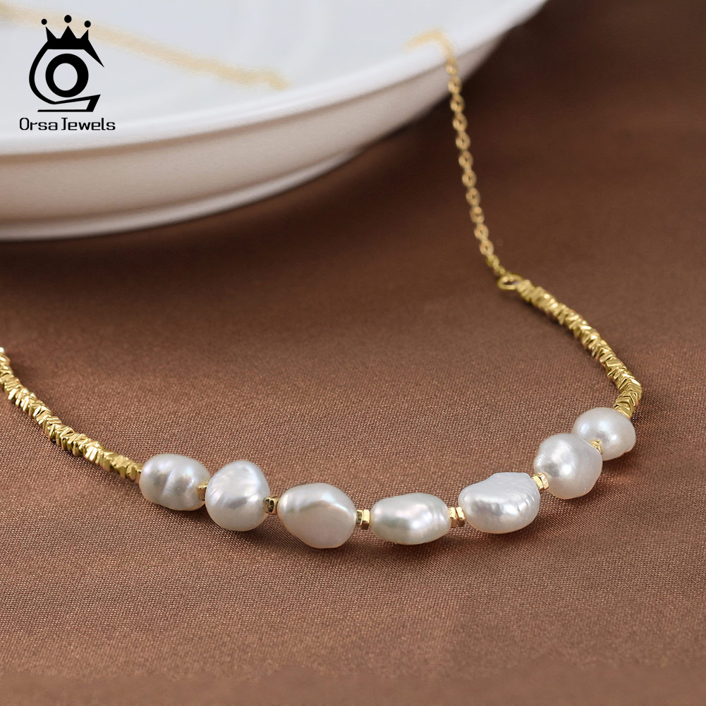 ORSA JEWELS Vintage 925 Sterli – Pearl Choker Necklace Vintage recenzja i cena