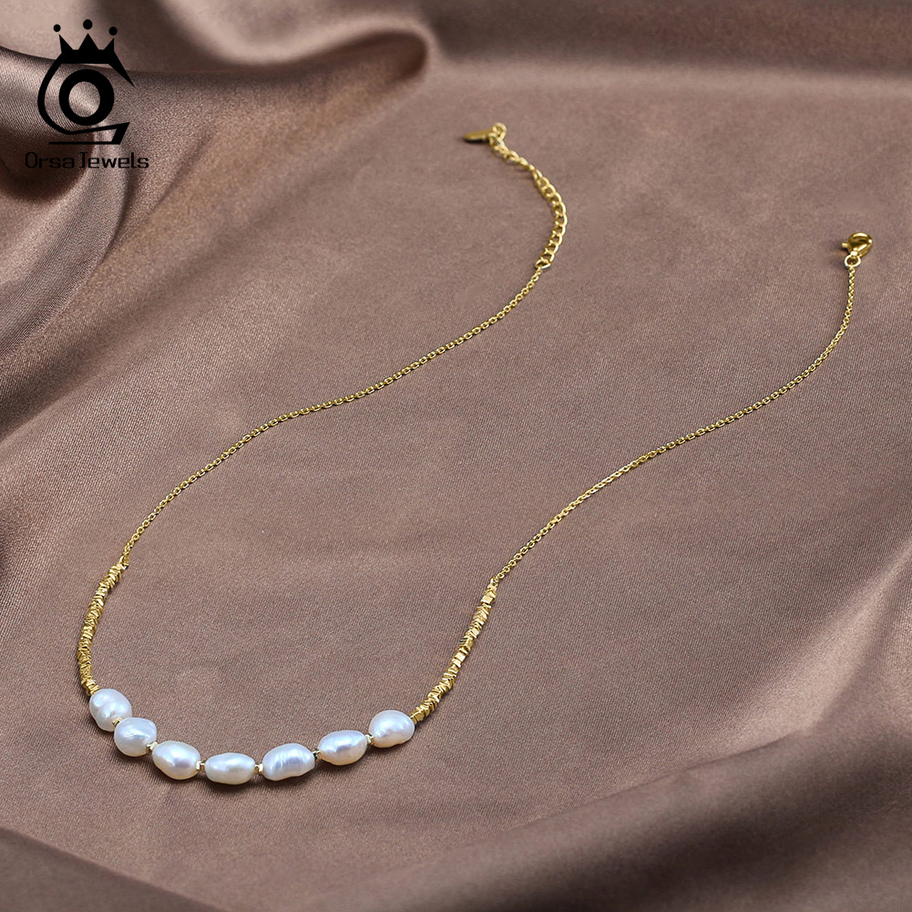 ORSA JEWELS Vintage 925 Sterli – Pearl Choker Necklace Vintage recenzja i cena