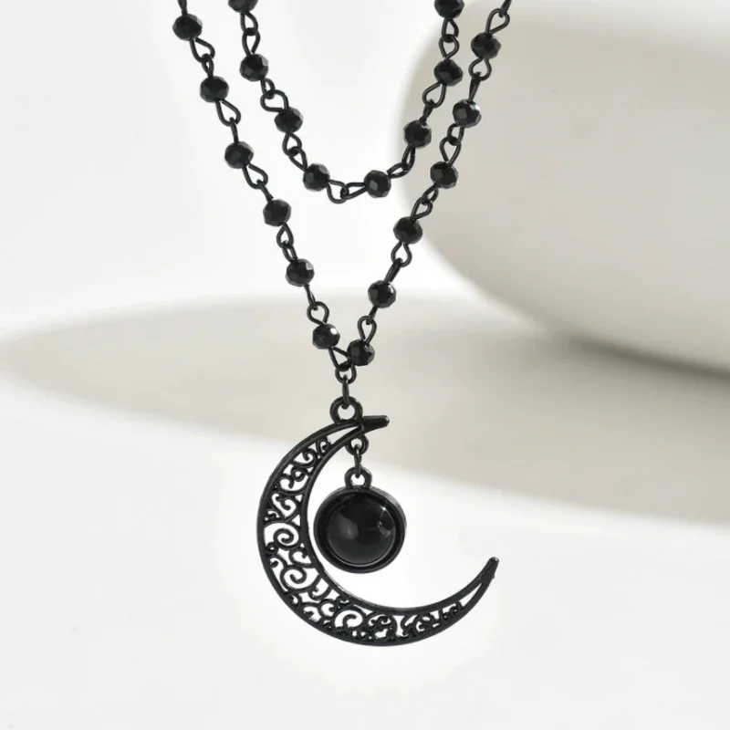 Gotycki naszyjnik z wielowarst – Layered Pendant Necklace Aesthetic recenzja i cena