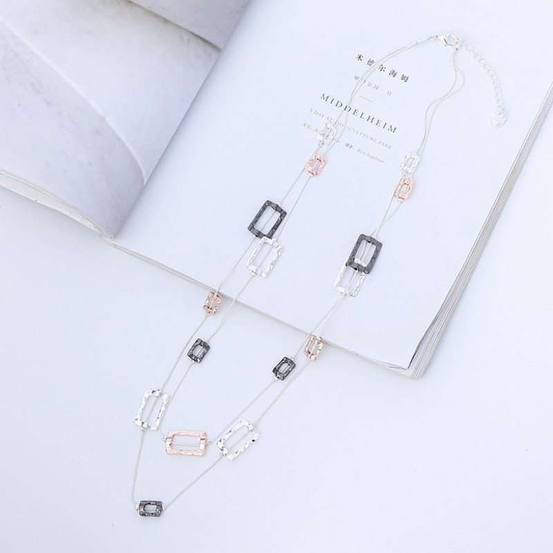 Wielowarstwowy, długi naszyjni – Layered Pendant Necklace Aesthetic recenzja i cena