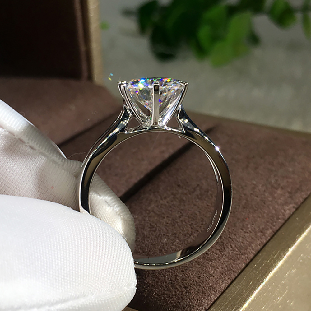 Pierścionek zaręczynowy damski – Moissanite Engagement Ring 1 Carat recenzja i cena