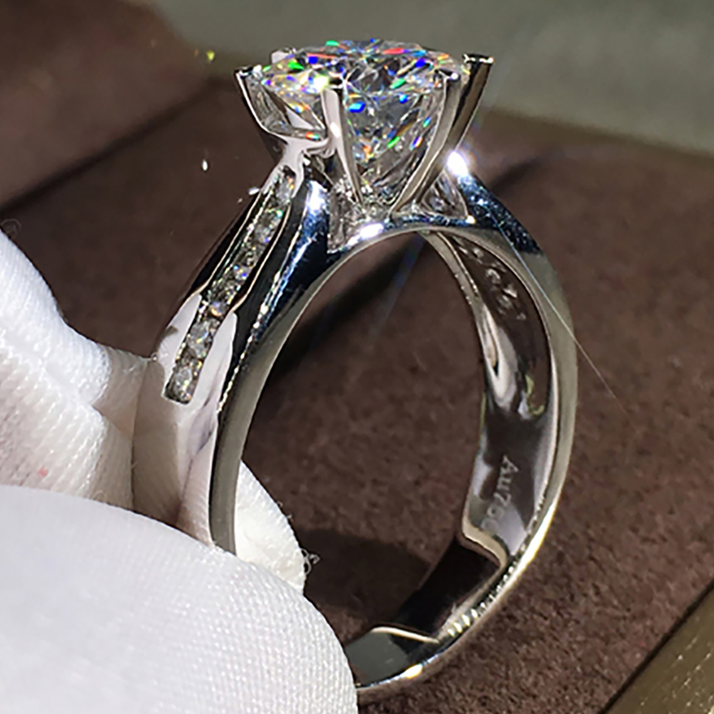 Pierścionek zaręczynowy damski – Moissanite Engagement Ring 1 Carat recenzja i cena