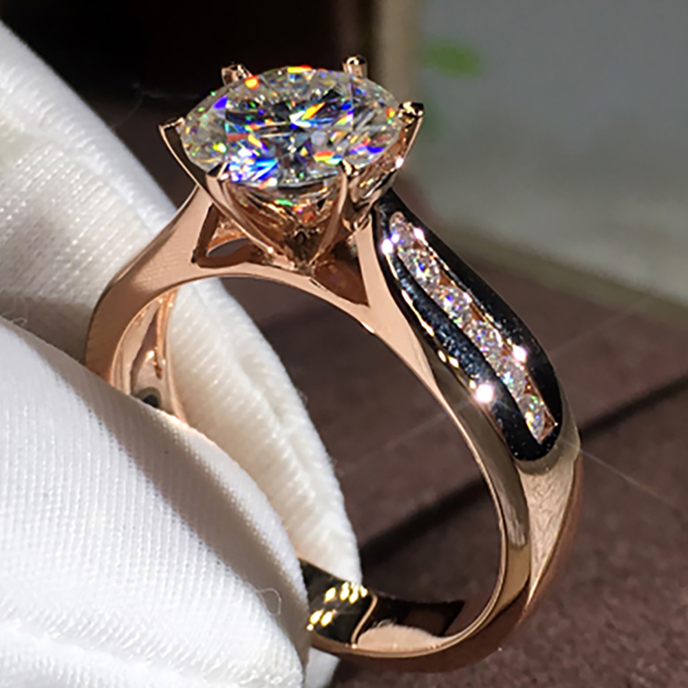 Pierścionek zaręczynowy damski – Moissanite Engagement Ring 1 Carat recenzja i cena