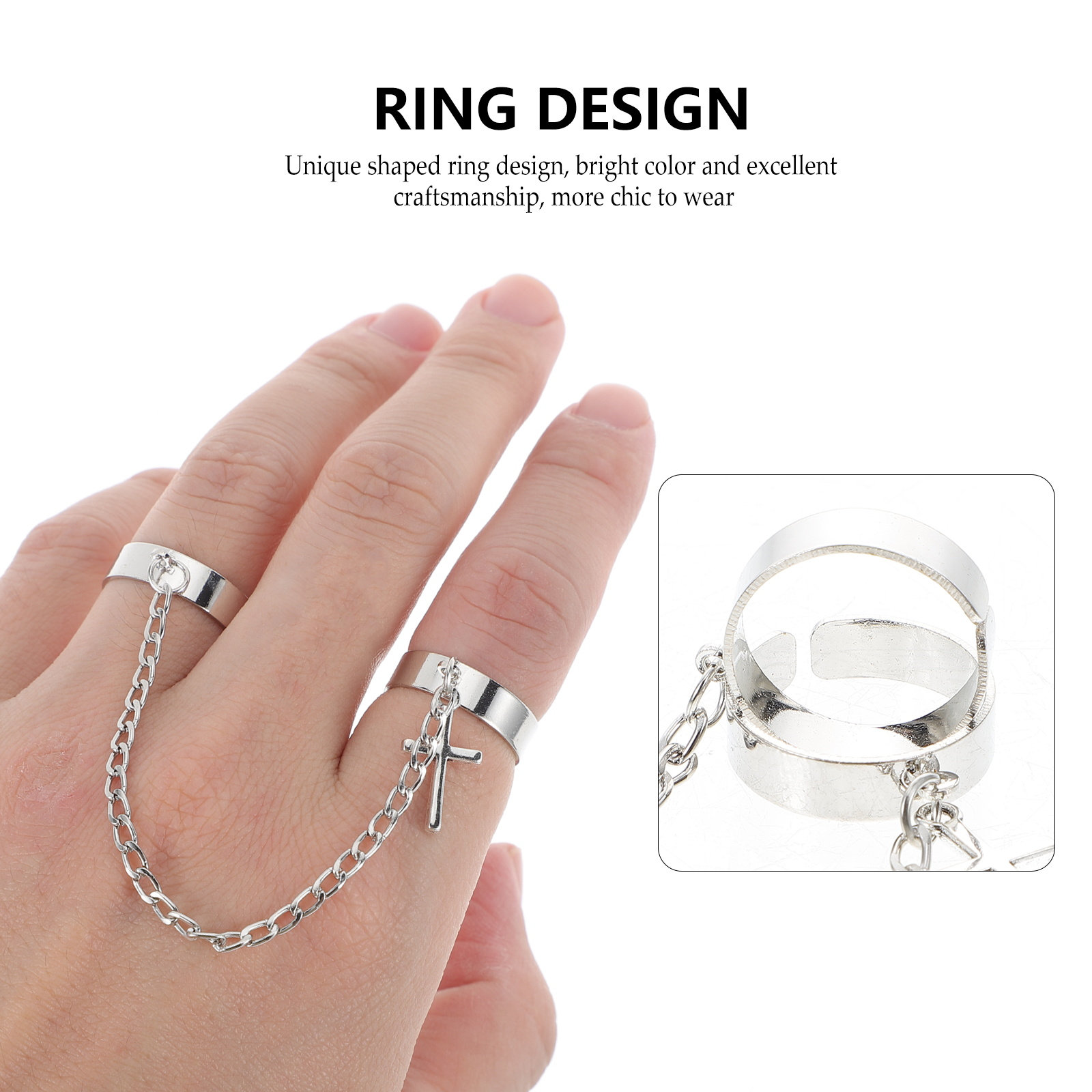 Zestaw pierścieni na palce, kr – Vintage Punk Knuckle Rings Set recenzja i cena
