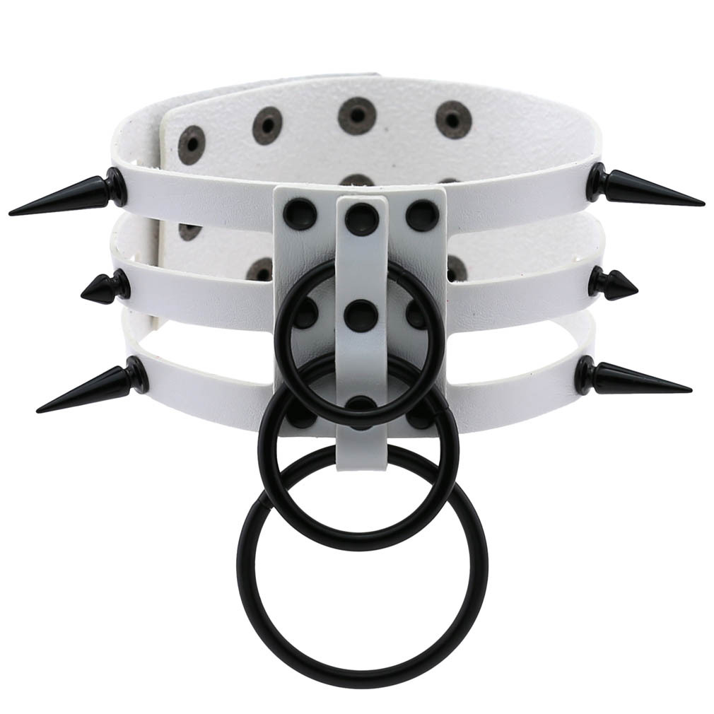 Modny naszyjnik choker ze skór – Goth Punk Spike Choker recenzja i cena