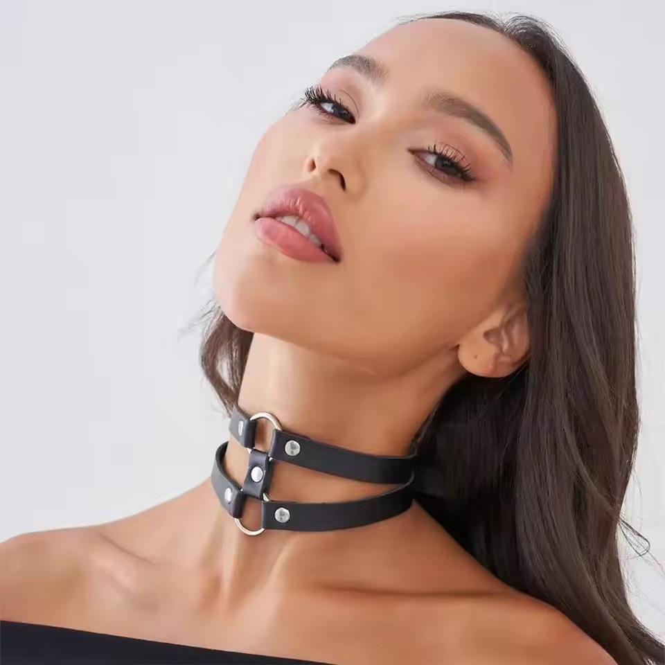 Nowy Modny Choker z PU Skóry z – Goth Punk Spike Choker recenzja i cena
