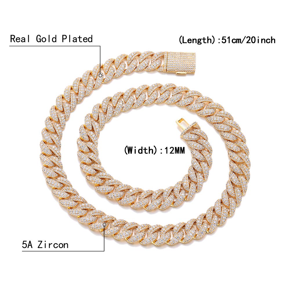 12 mm, biżuteria w stylu hip-h – Cuban Link Chain 12Mm recenzja i cena