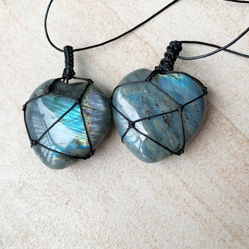Naturalny, ręcznie pleciony na – Crystal Pendant Necklace Natural Stone recenzja i cena