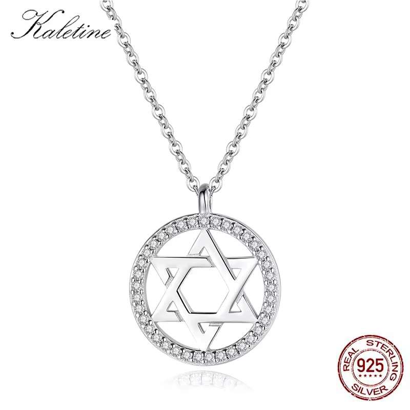 KALETINE żydowska Magen gwiazd – 925 Sterling Silver Chain Necklace Men recenzja i cena