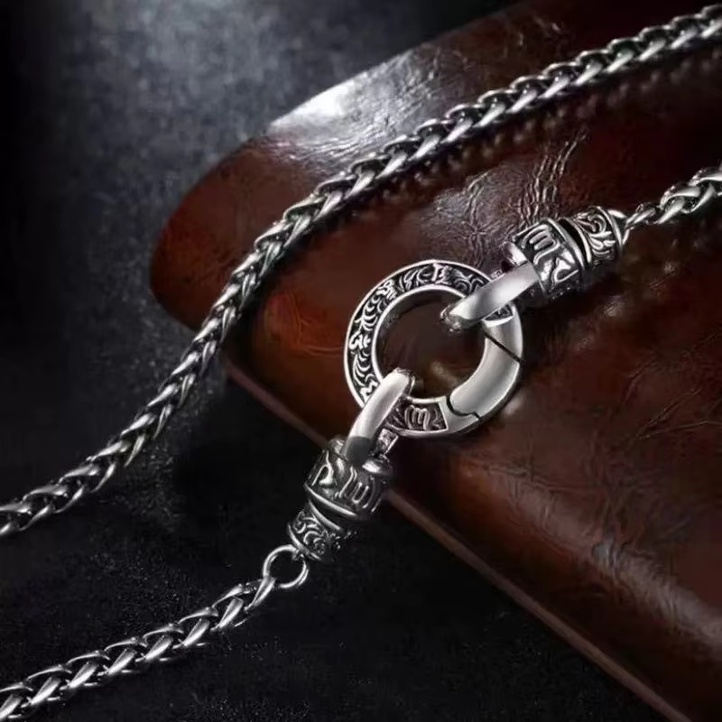 Nowy naszyjnik ze srebra próby – 925 Sterling Silver Chain Necklace Men recenzja i cena