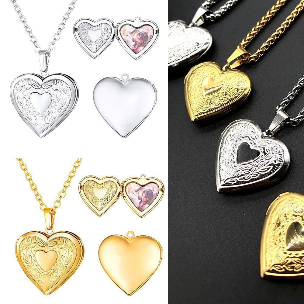 Modna biżuteria łańcuszkowa, z – Heart Locket Necklace Photo recenzja i cena