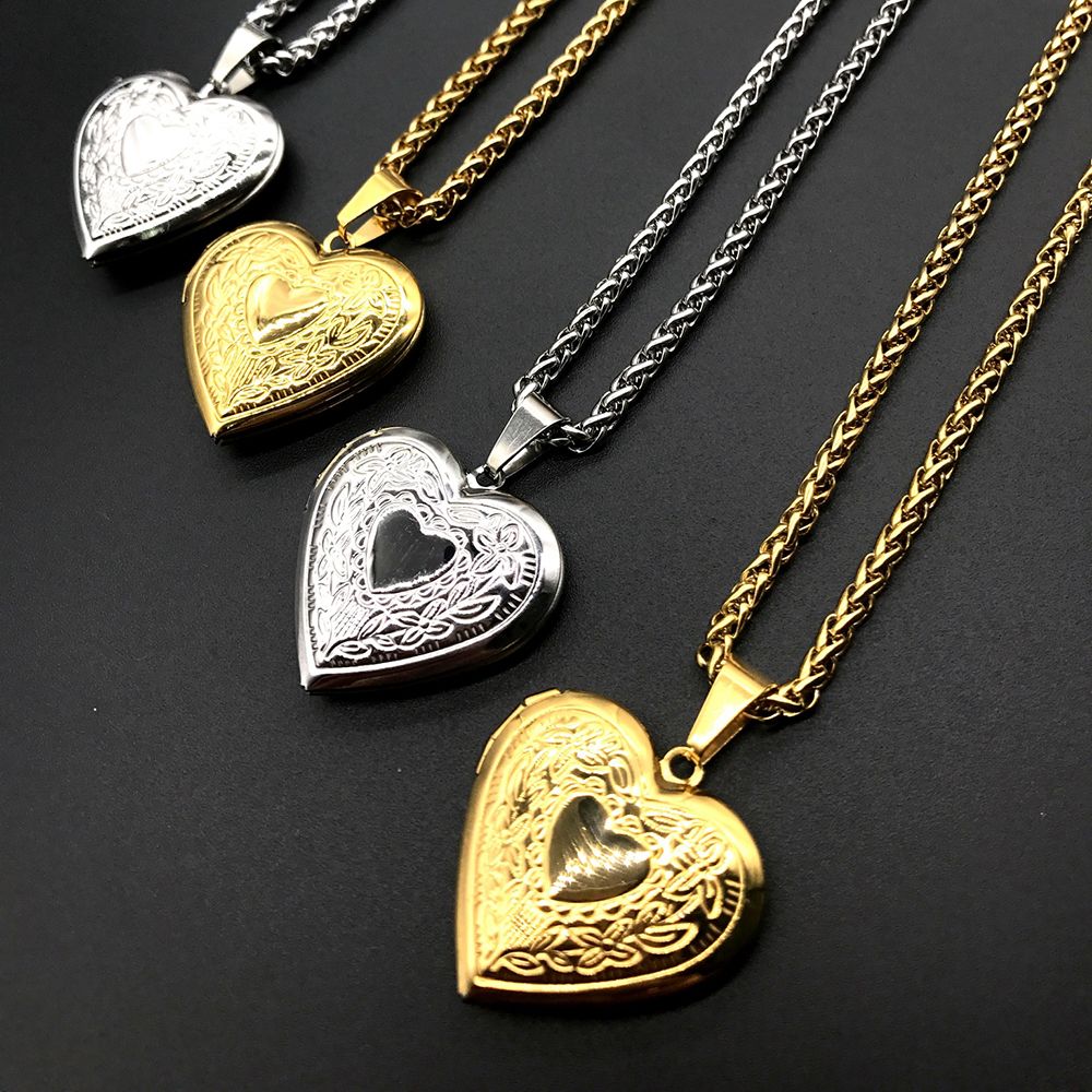 Modna biżuteria łańcuszkowa, z – Heart Locket Necklace Photo recenzja i cena